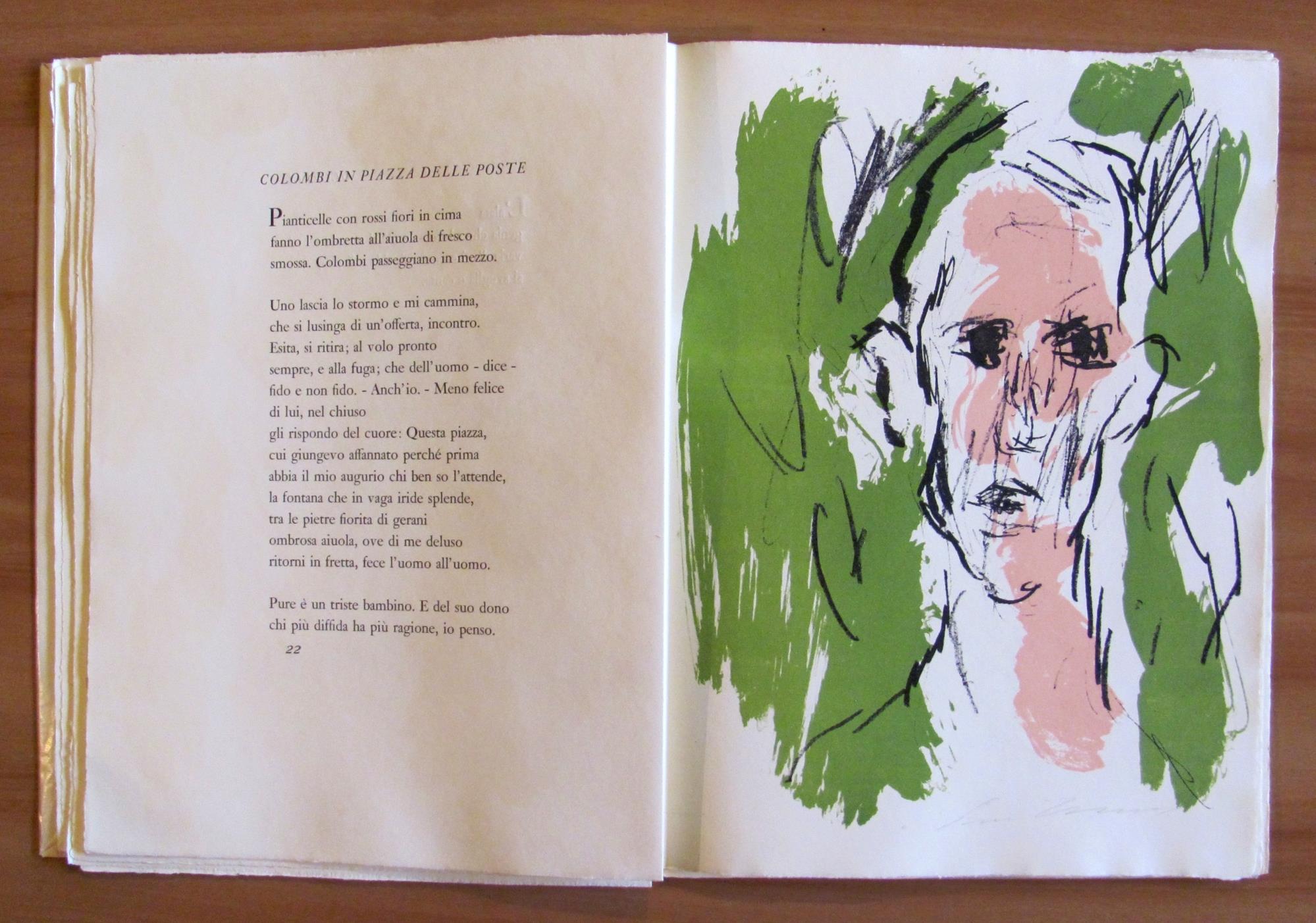 POESIE DI SABA con LITOGRAFIE di TRECCANI Firmate, 1971 - Tirat. Limit. 150 esemplari