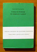 Versi E Poesie Di Emilio Sarpi. Collana Acquario