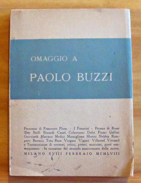 Omaggio A Paolo Buzzi - copertina