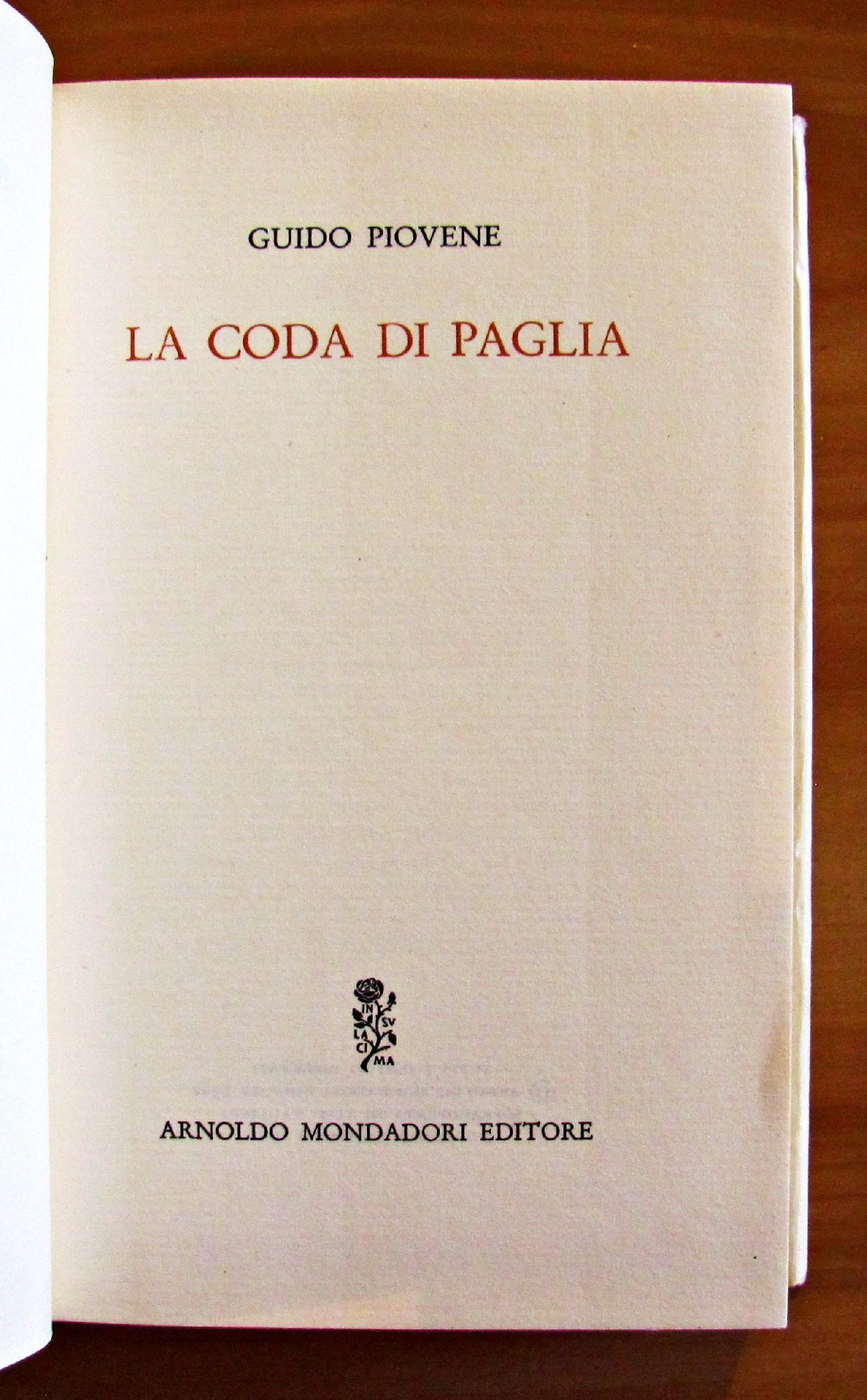 La Coda Di Paglia. Collana Narratori Italiani