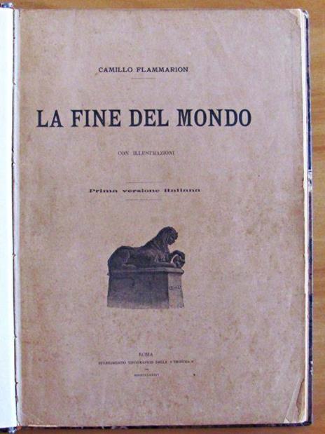 La Fine Del Mondo Di: Flammarion Camillo - copertina
