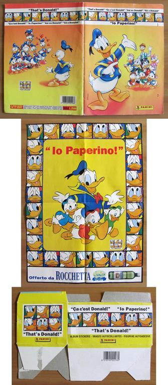 ALBUM FIGURINE PANINI - IO PAPERINO + POSTER Rocchetta + SCATOLA FIGURINE - Walt Disney - copertina