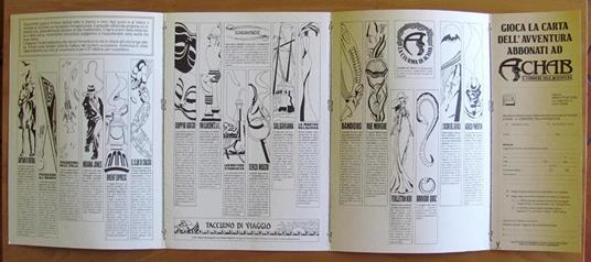 Achab Il Corriere Dell'Avventura - Brochure Pubblicitaria Apribile, 1990 - Rara - 2