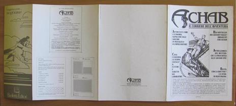 Achab Il Corriere Dell'Avventura - Brochure Pubblicitaria Apribile, 1990 - Rara - 3