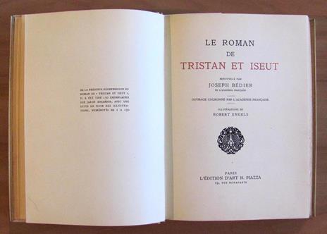 Le ROMAN DE TRISTAN ET ISEUT - Ed Piazza 1939 - ill. ENGELS - 150 esemplari - Joseph Bédier - 3