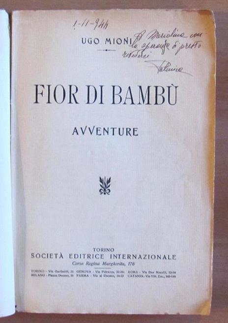 FIOR DI BAMBù - Avventure - Ugo Mioni - 2