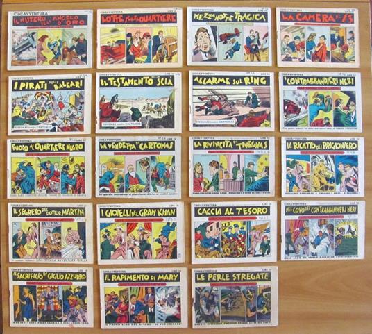 Cineavventura. Serie Tivegnas Contro Cartomas. Lotto 19 Albi (1-20) - copertina