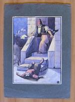 Le Mille E Una Notte (?) - Tavola Originale Primi '900 Firmata Rf(?)