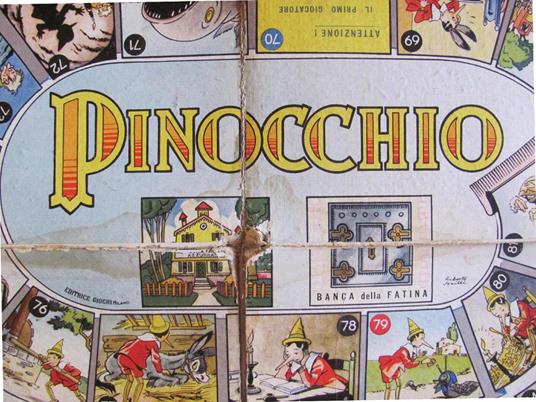 Gioco dell'Oca PINOCCHIO - 1947 - Grande Tabellone ill. SGRILLI - Carlo Collodi - 2
