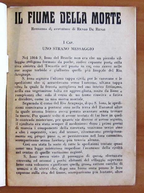 Il Fiume Della Morte - Collana Avventure Illustrate N.1 (Romanzo D'Avventure) - Renzo Renzi - 2