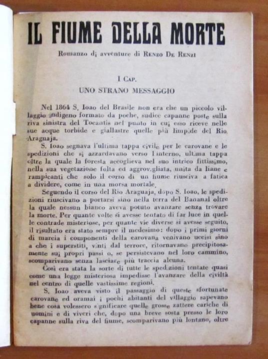 Il Fiume Della Morte - Collana Avventure Illustrate N.1 (Romanzo D'Avventure) - Renzo Renzi - 2