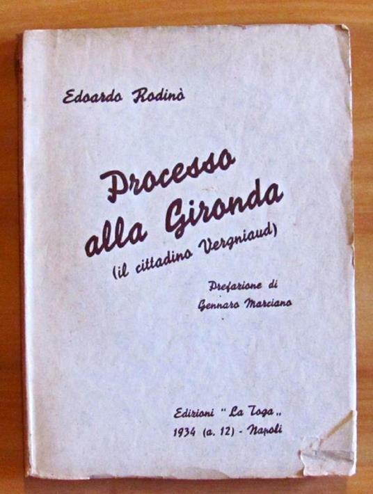 Processo Alla Gironda (Il Cittadino Vergniaud) - copertina