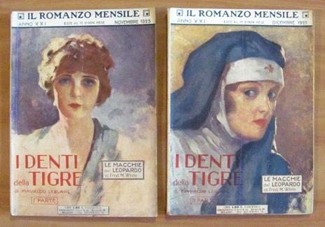 I Denti Della Tigre - Il Romanzo Mensile 1923 N.11 E 12 - Completo - Maurice Leblanc - copertina