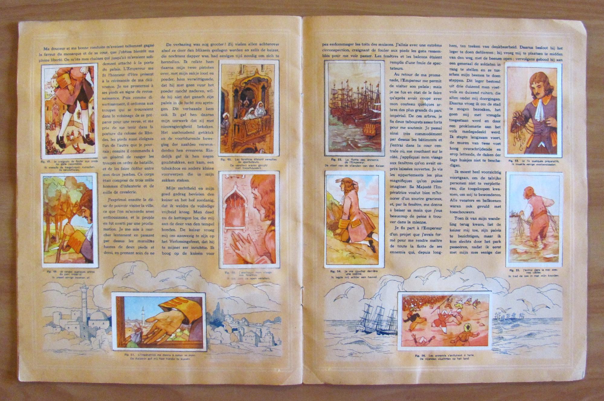 Gulliver A Lilliput - Album Chocolat Aiglon, 1940 Ca. Con 60 Figurine Completo