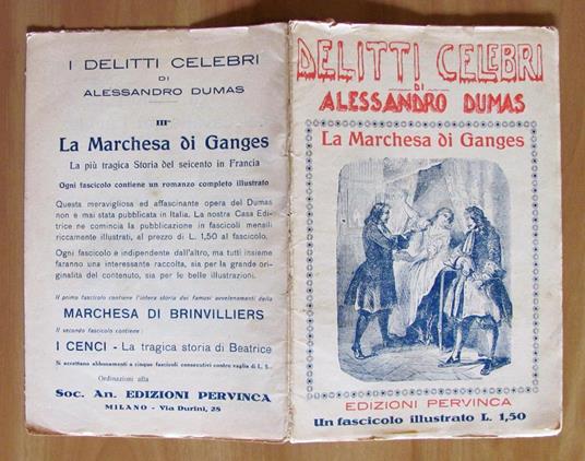 Delitti Celebri - La Marchesa Di Ganges - Pervinca, 1927 - Alexandre Dumas - 2