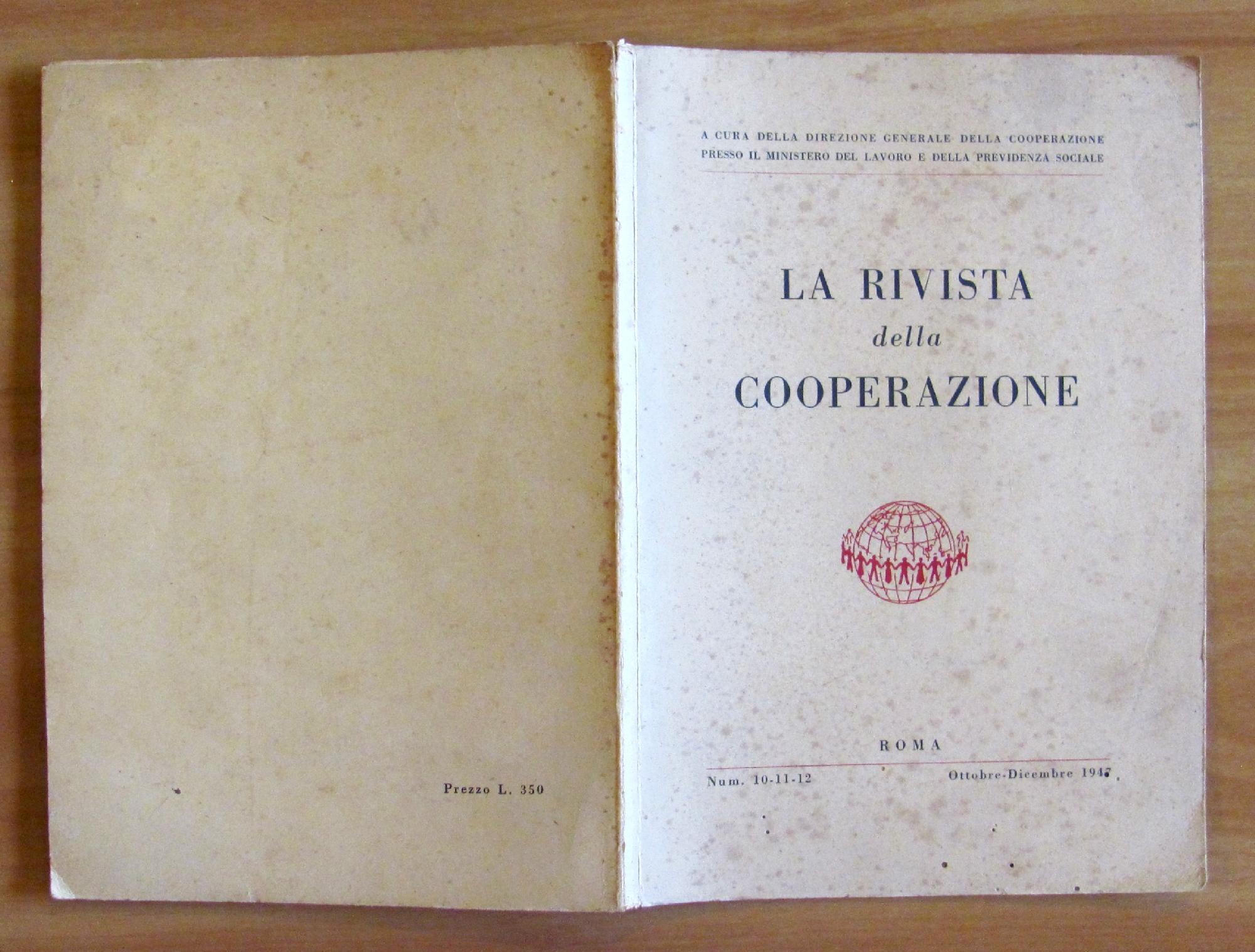 La Rivista Della Cooperazione N.10-11-12, 1947