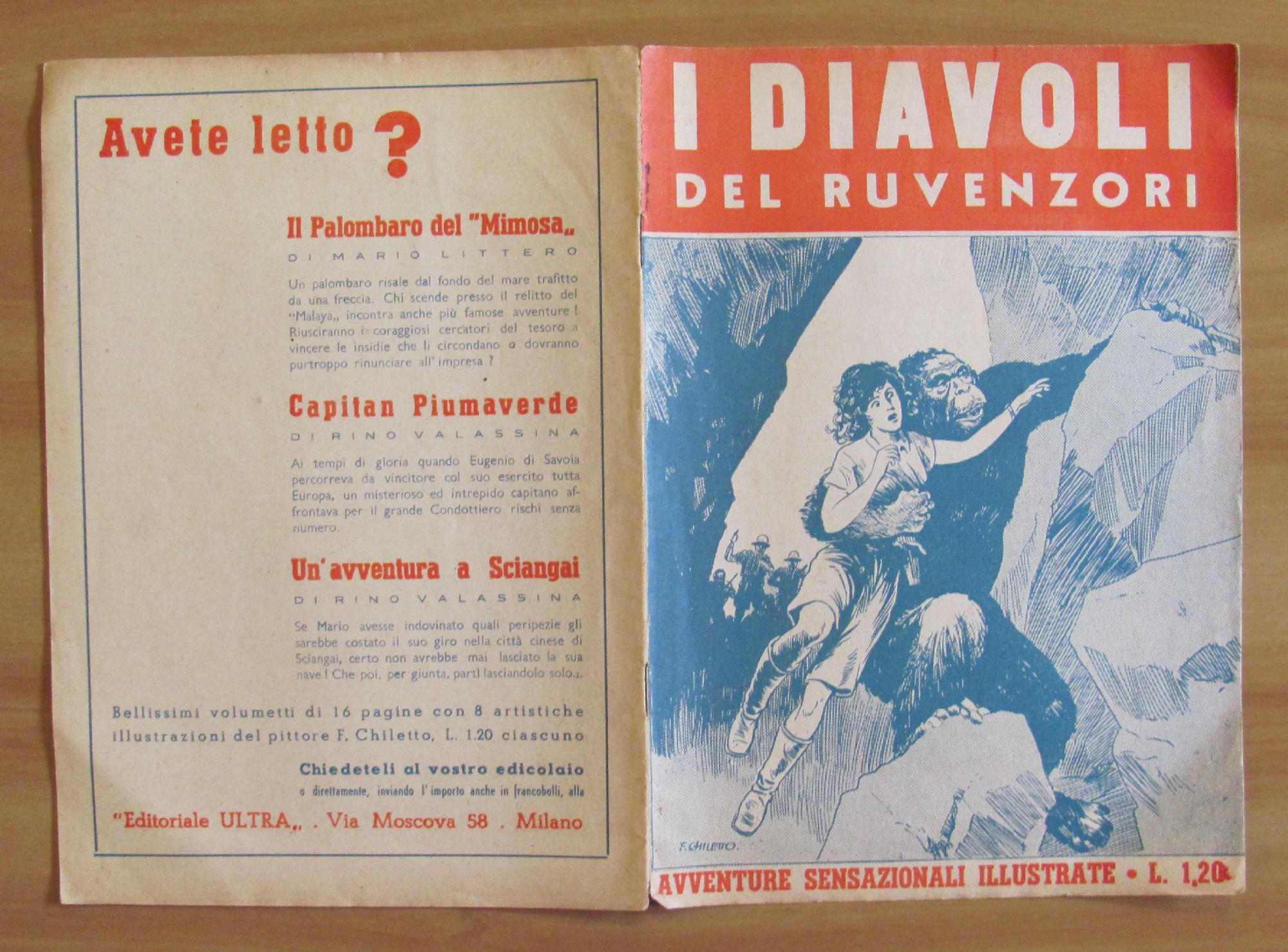 I Diavoli Del Ruvenzori - Collana Avventure Sensazionali Illustrate