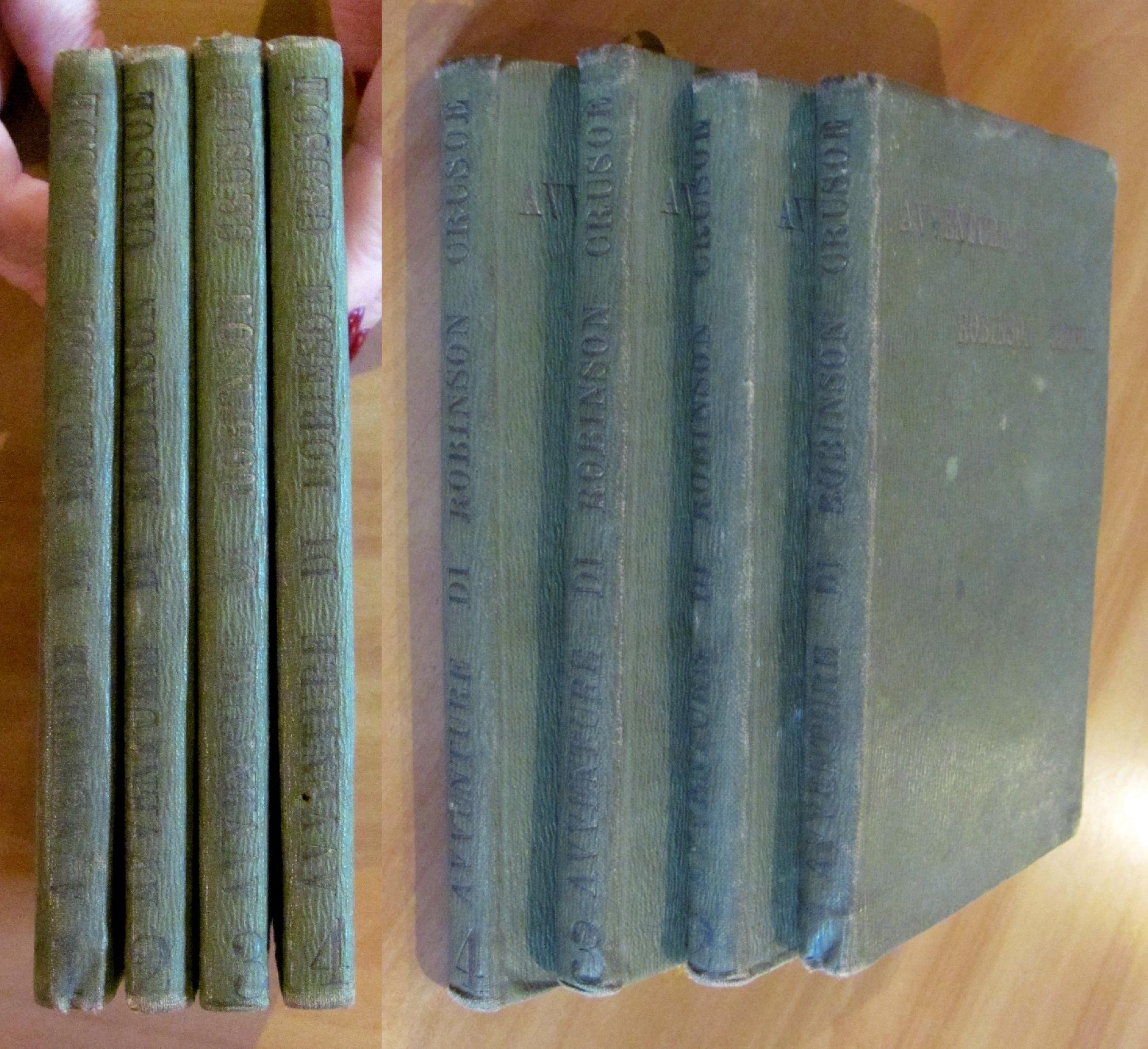 Avventure Di Robinson Crusoe' In 4 Volumi Completo - Ed. Guigoni 1885