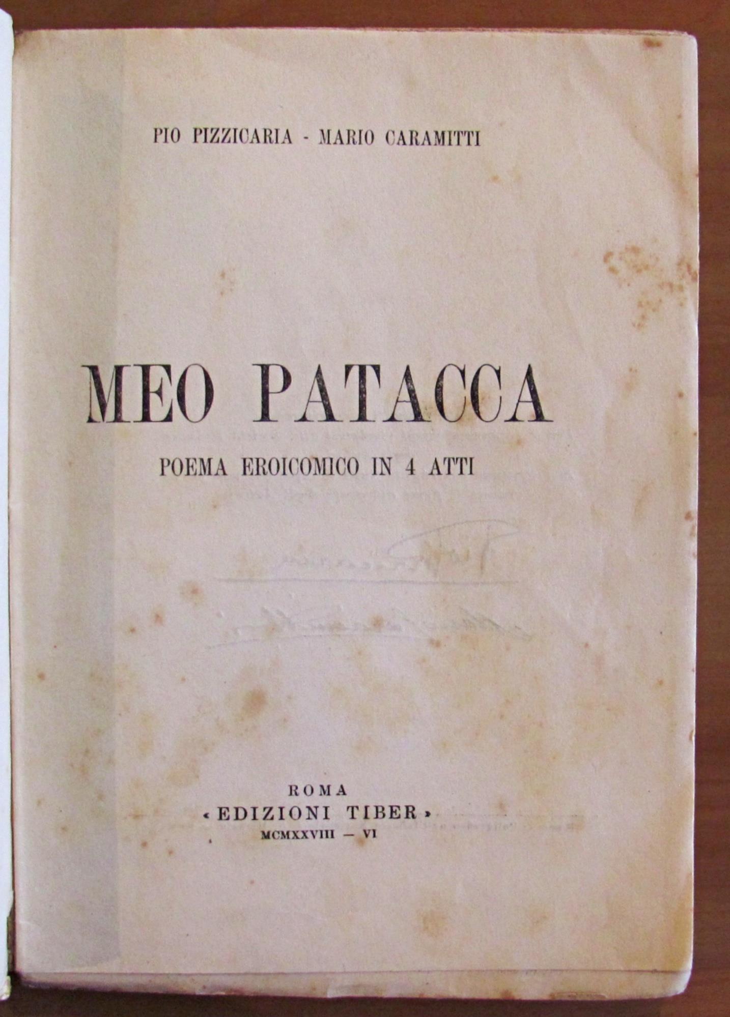 Meo Patacca - Poema Eroicomico In 4 Atti
