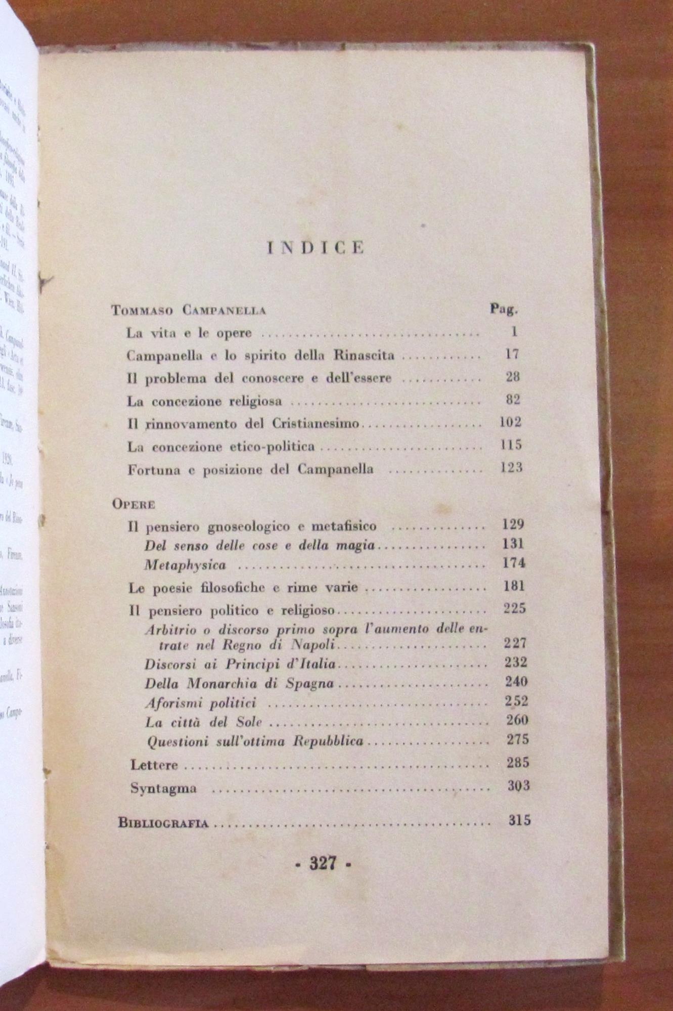 Tommaso Campanella - Collana I Filosofi