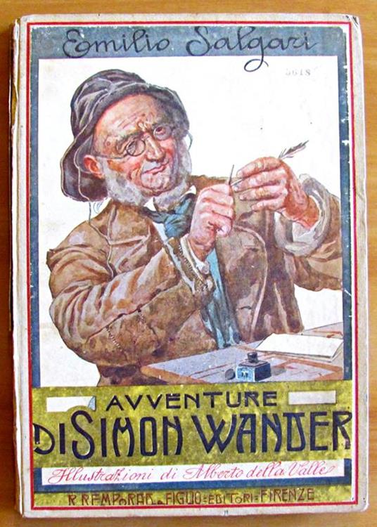 Avventure Di Simon Wander, 1921 - Ill. Della Valle - Emilio Salgari - copertina