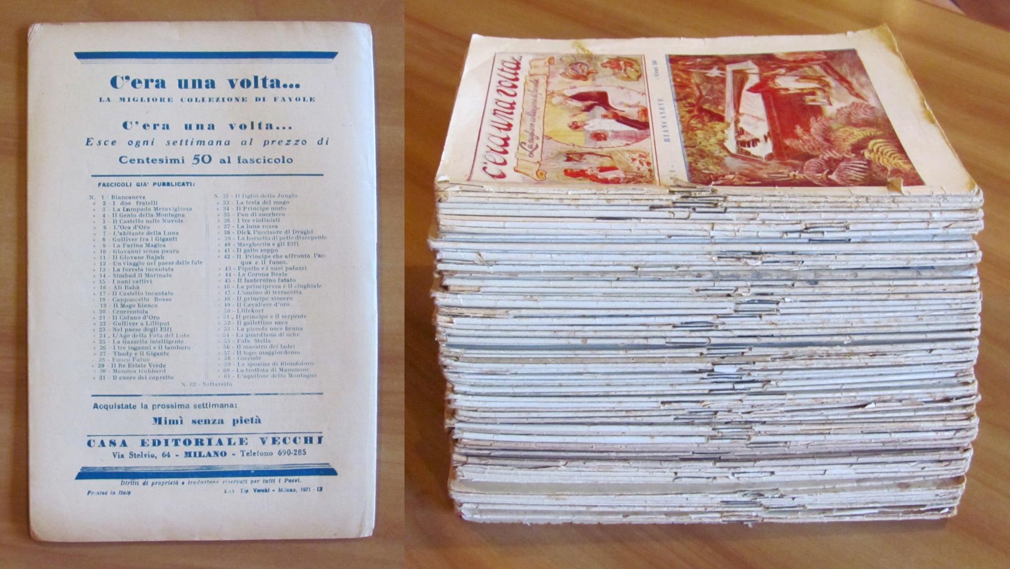 C'ERA UNA VOLTA... La migliore collezione di Favole - Raccolta in Fascicoli sciolti 1/78 del 1930