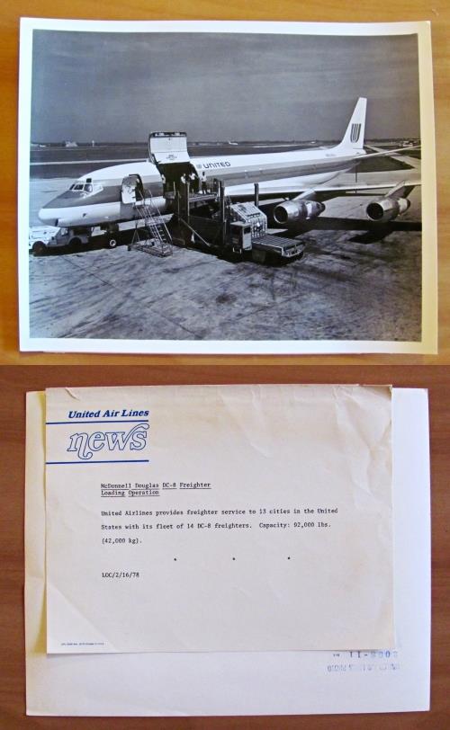 FOTO e descrizione Archivio AEREO DC-8 FREIGHTER - UNITED AIR LINES - copertina