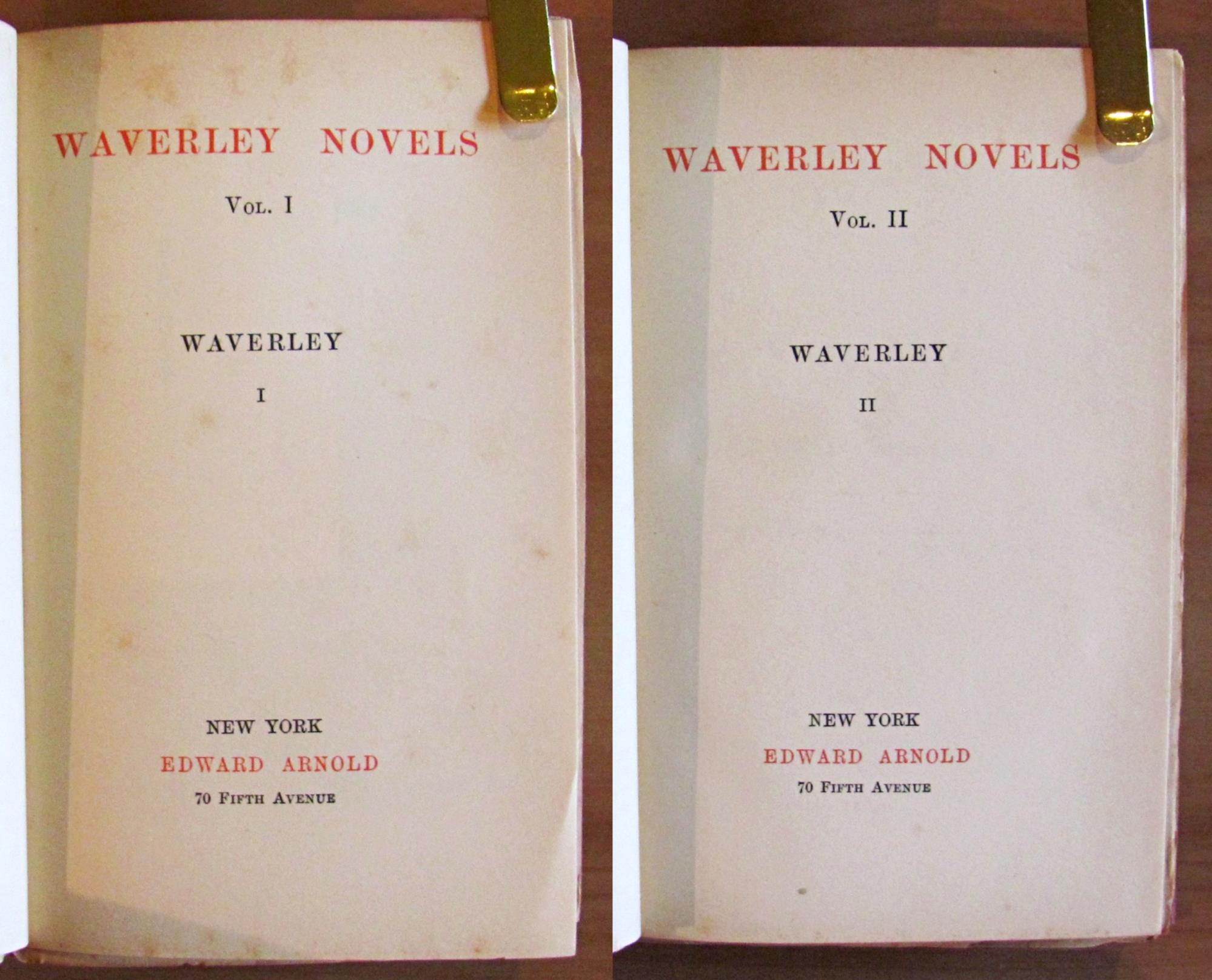 WAVERLEY - WAVERLEY NOVELS Vol I-II