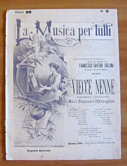 Spartito - VIECCE NENNE' - La Musica per Tutti - copertina