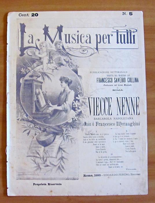 Spartito - VIECCE NENNE' - La Musica per Tutti - copertina