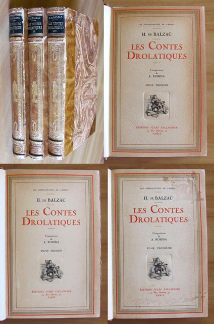 LES CONTES DROLATIQUES - Completo in 3 Volumi ill. da ROBIDA - copertina