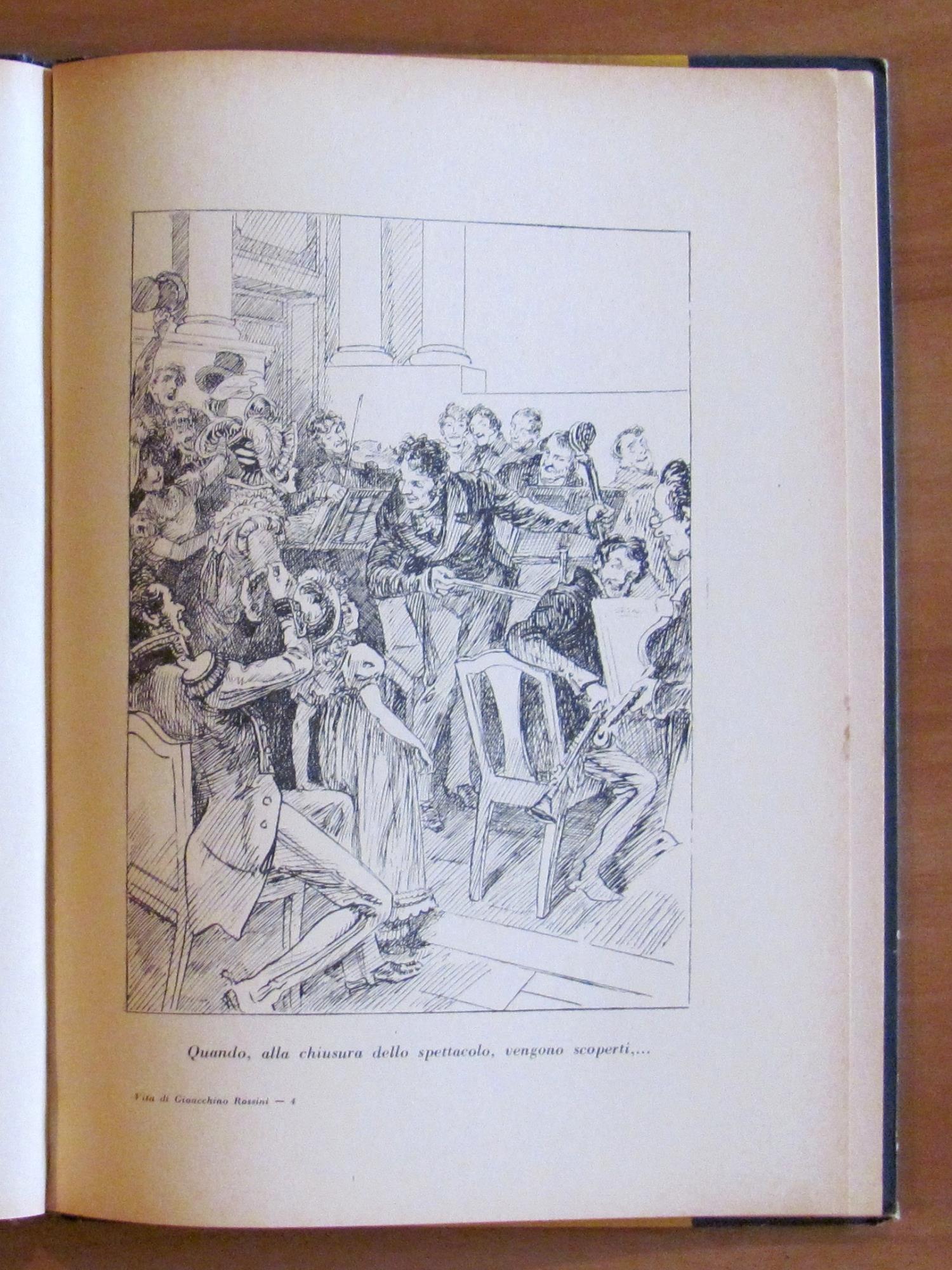 VITA DI ROSSINI - Le vite dei grandi italiani narrate ai giovinetti d'Italia - ill. GUSTAVINO