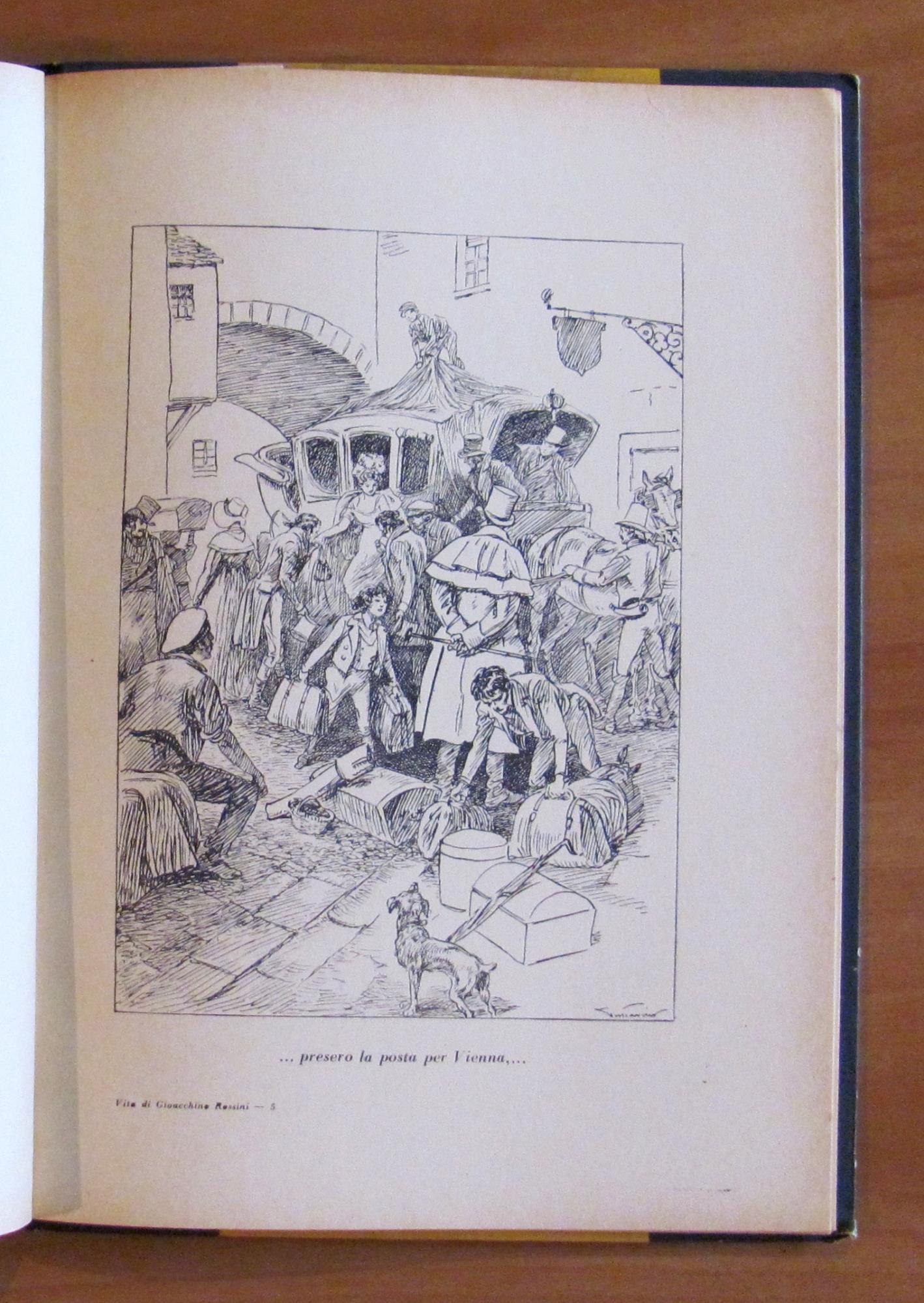 VITA DI ROSSINI - Le vite dei grandi italiani narrate ai giovinetti d'Italia - ill. GUSTAVINO