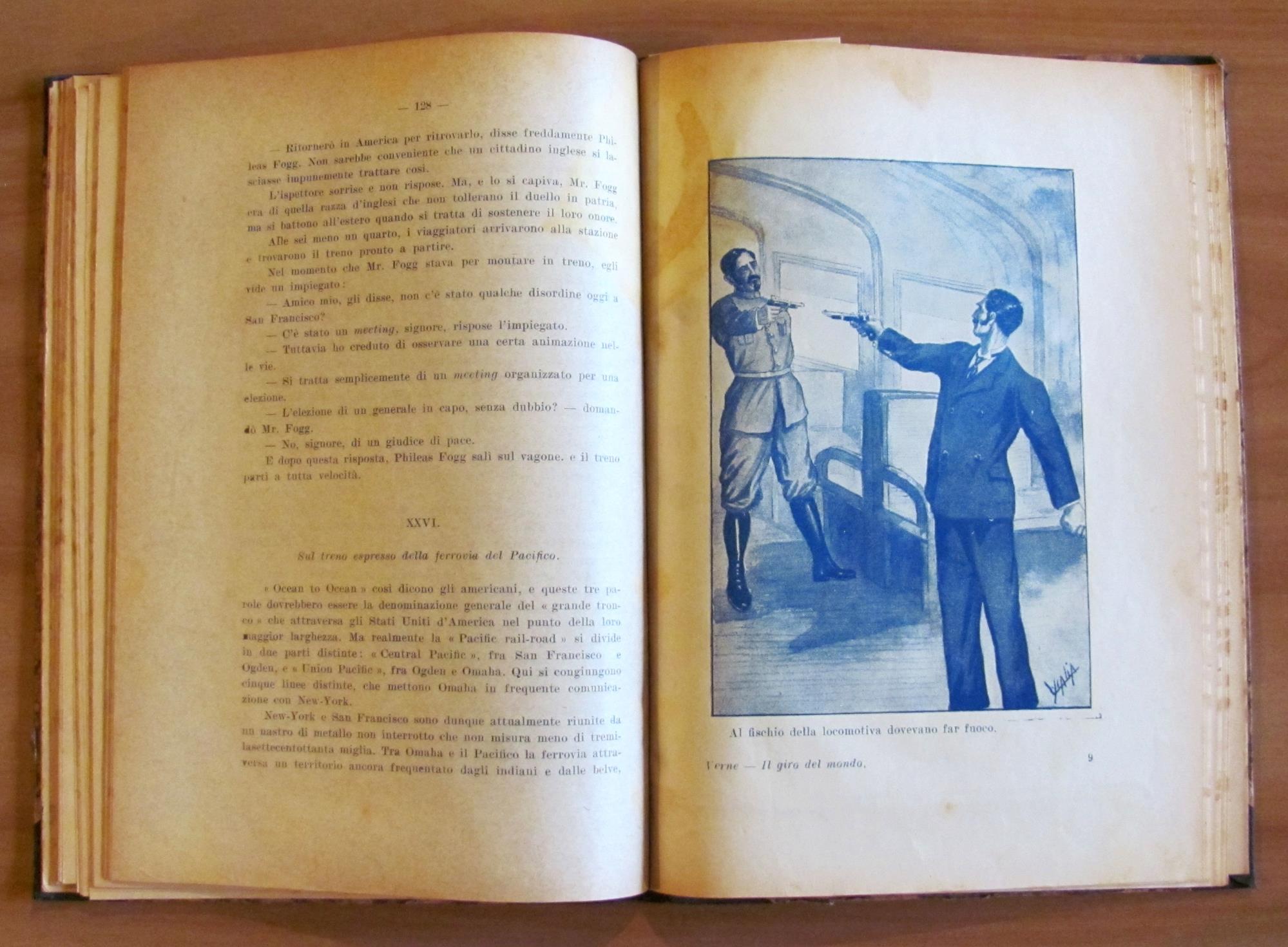 IL GIRO DEL MONDO IN 80 GIORNI, I ed. primi '900 - ill. SCALIA