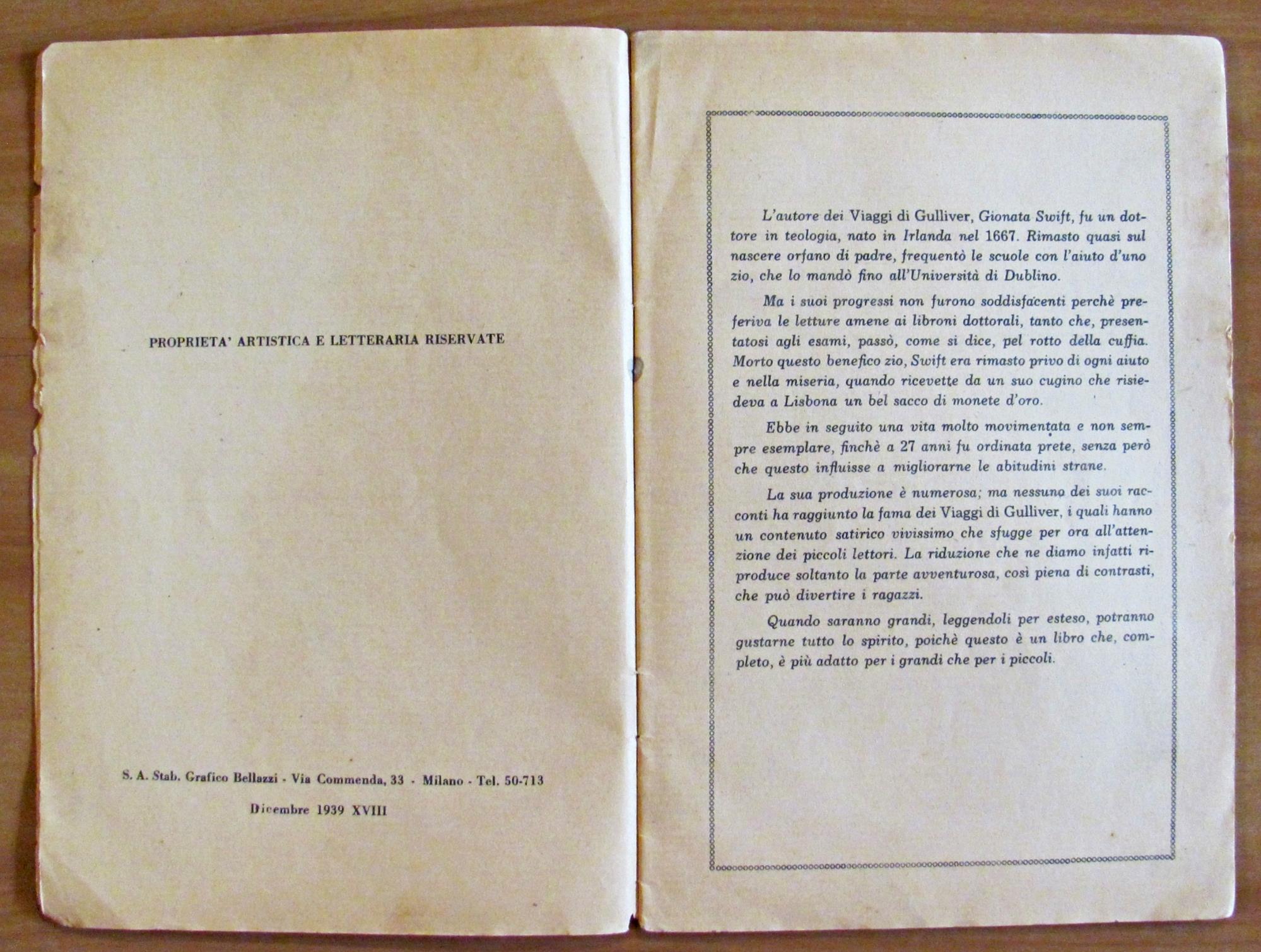 I VIAGGI DI GULLIVER - Coll. I Libri Celebri Ridotti e Illustrati per i Ragazzi - ill. NATOLI