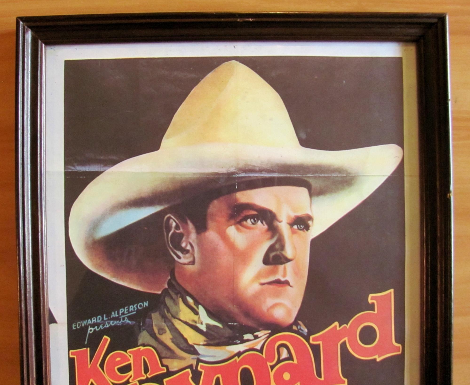KEN MAYNARD IN BOOTS OF DESTINY - Stampa in cornice 30x43