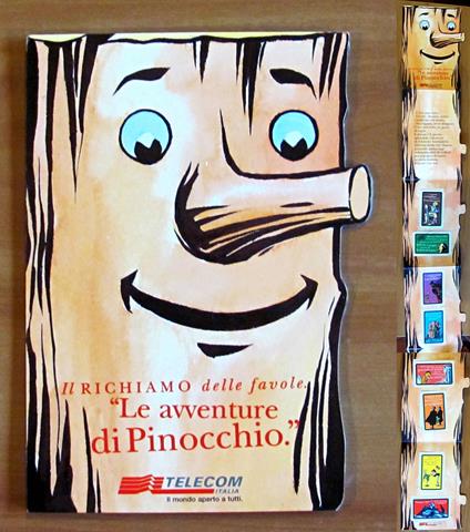 LE AVVENTURE DI PINOCCHIO, ALBUM con SCHEDE TELEFONICHE TELECOM - ill. MUSSINO - copertina