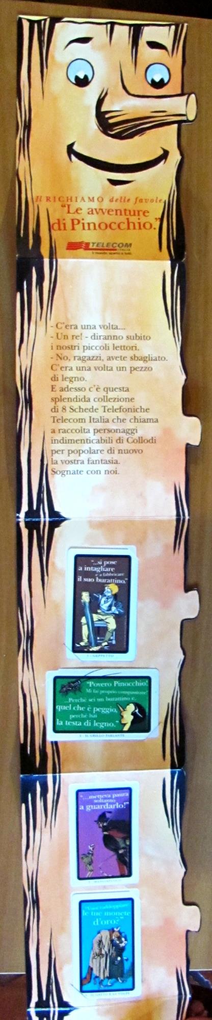 LE AVVENTURE DI PINOCCHIO, ALBUM con SCHEDE TELEFONICHE TELECOM - ill. MUSSINO