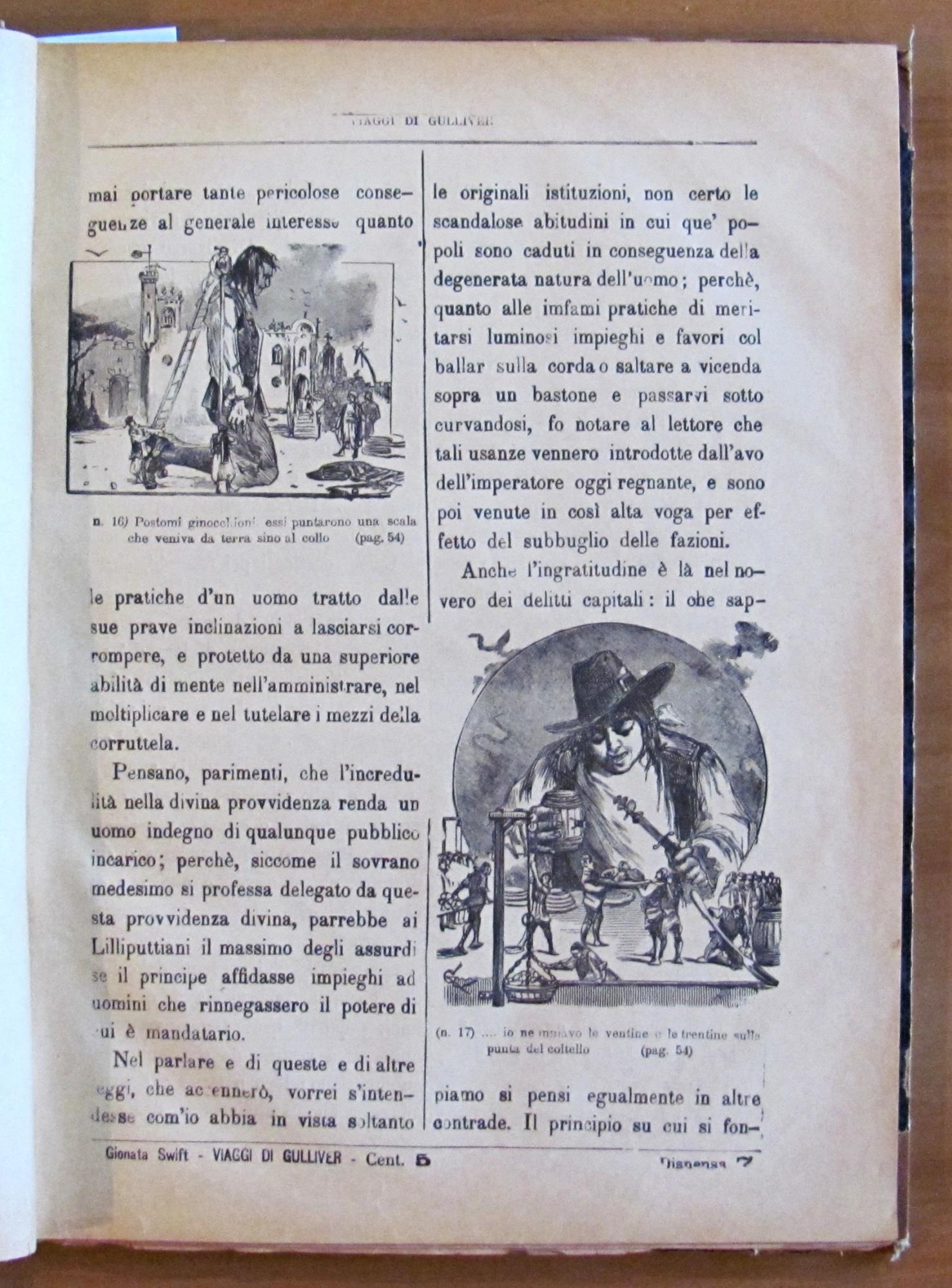 VIAGGI DI GULLIVER - Collana Biblioteca Fantastica Illustrata - ill. DE' BINI
