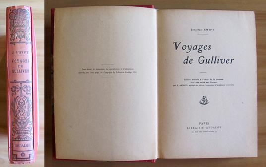 VOYAGES DE GULLIVER, 1923 - ill. KAUFFMANN - Jonathan Swift - copertina