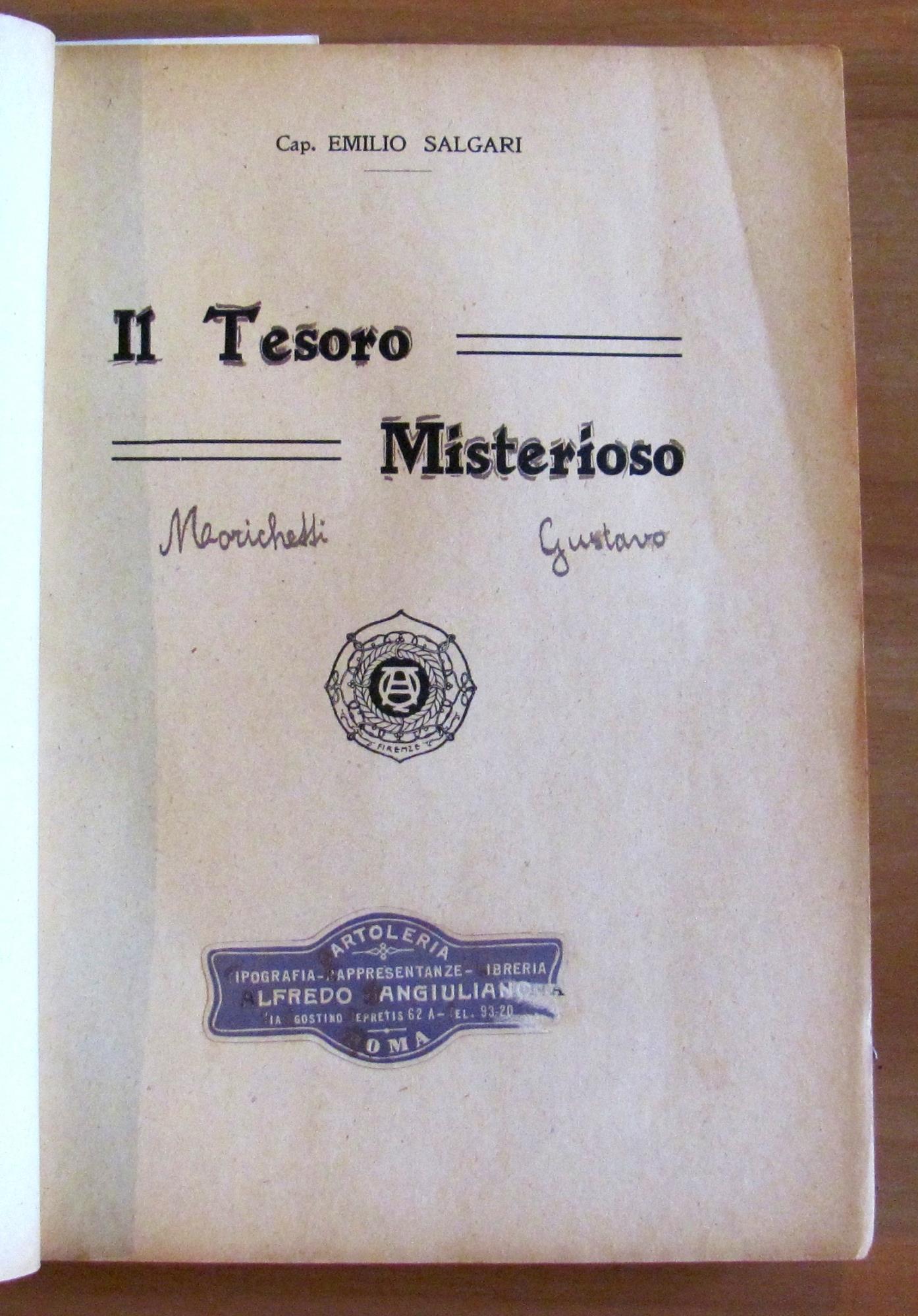 IL TESORO MISTERIOSO, 1922 - illustrato