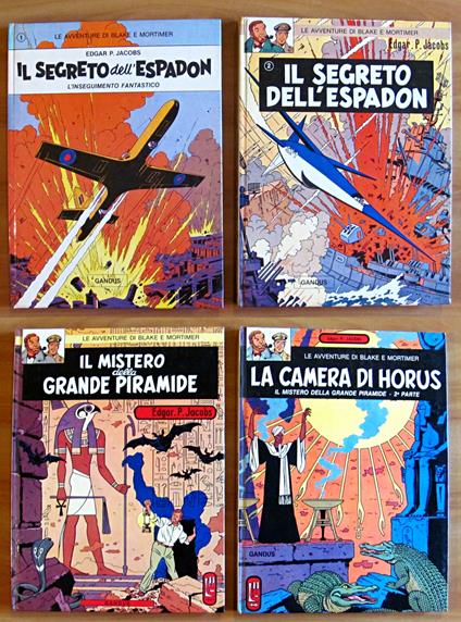 Lotto dei primi 4 Fumetti 1/4 - Le avventure di Black e Mortimer: 1^ e 2^ parte - Il segreto dell'Espadon 1^ e 2^ parte - Il mistero della grande piramide - copertina