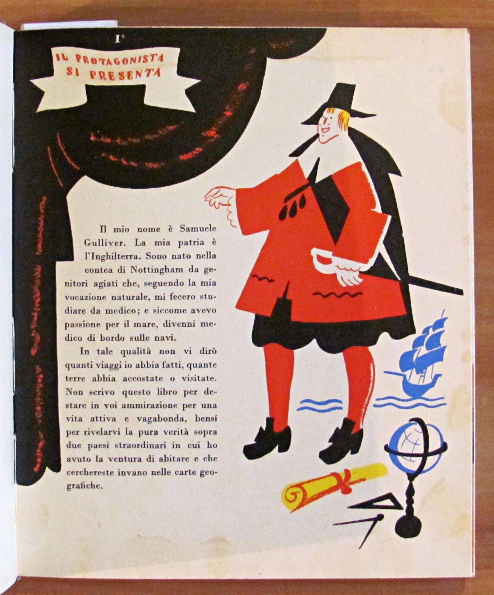 I VIAGGI DI GULLIVER - Coll. La Scala d'Oro, I edizione, 1938 - ill. MATELDI