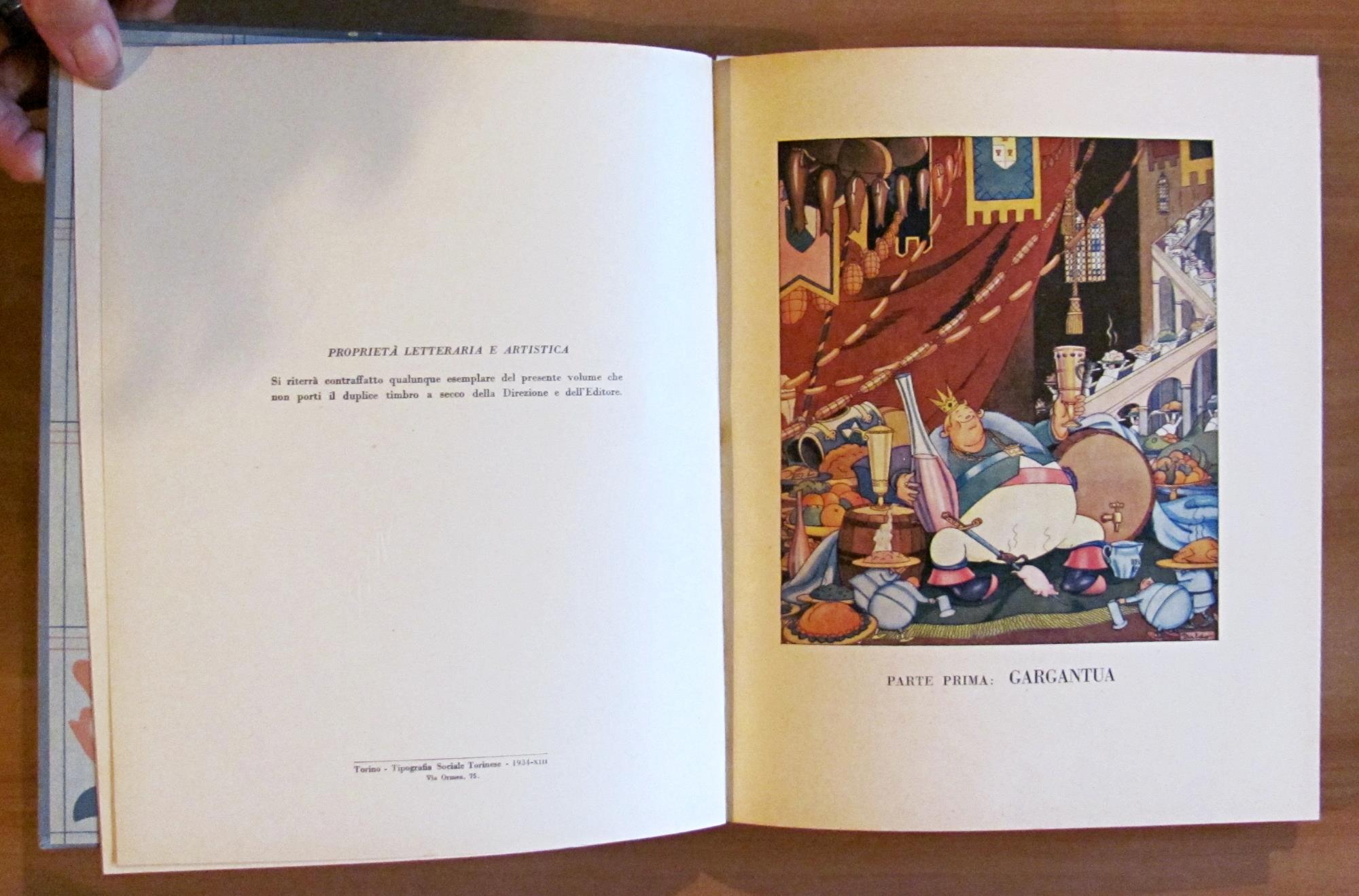 GARGANTUA E PANTAGRUEL - Coll. La Scala d'Oro, I ed. 1935 - ill. BALDO