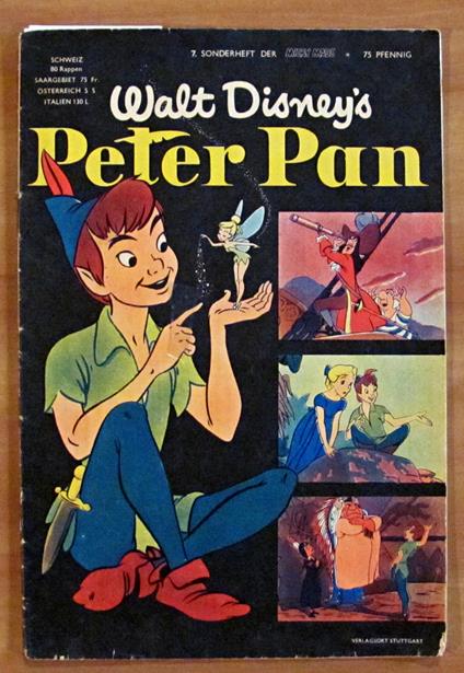 WALT DISNEY'S PETER PAN - Sonderheft der MICKY MAUS 7, 1953 - copertina