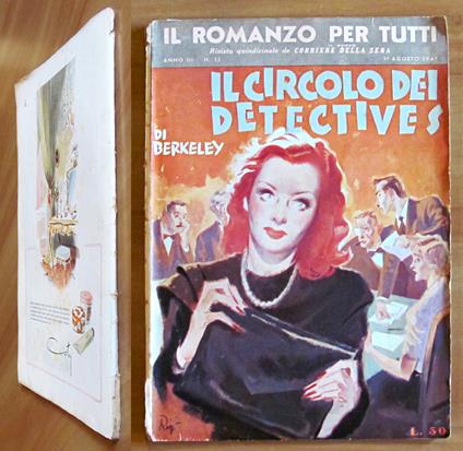 IL CIRCOLO DEI DETECTIVES - Il Romanzo per Tutti N.15. 1947 - Anthony Berkeley - copertina