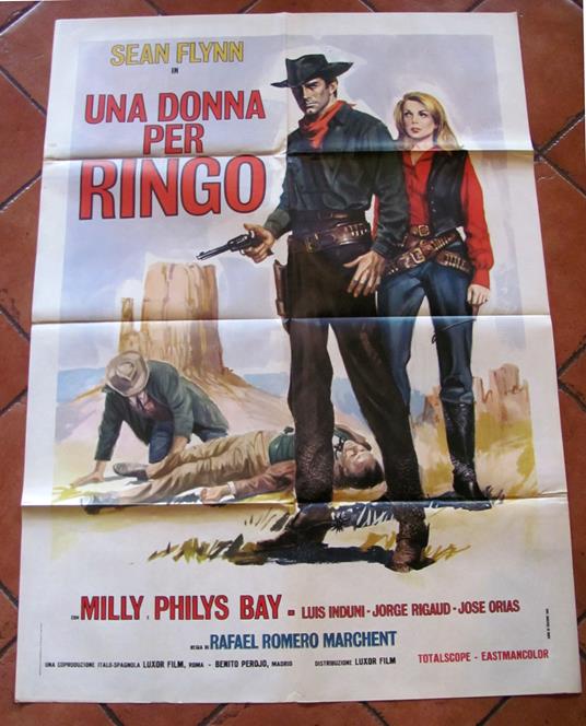 Manifesto Cinema UNA DONNA PER RINGO - Sean Flynn, Milly, 1966 - copertina