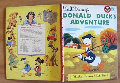 DONALD DUCK'S ADVENTURE - Collana Mickey Mouse Club Book, 1950 - Walt Disney - copertina