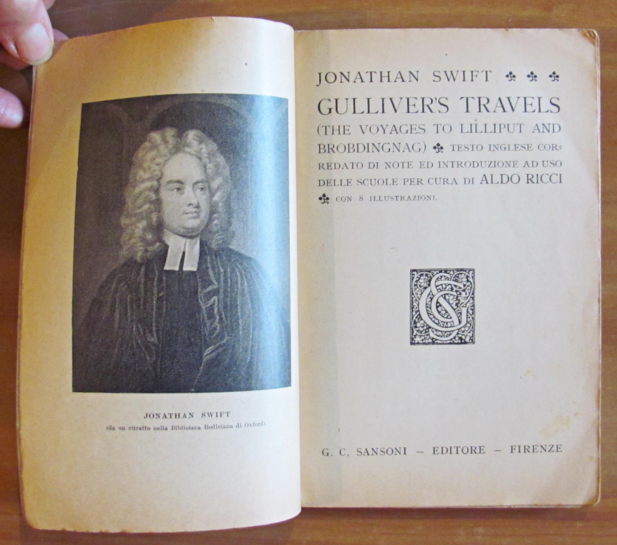 GULLIVER'S TRAVELS - Collezione Sansoniana Scolastica, 1928 ill. RACKHAM