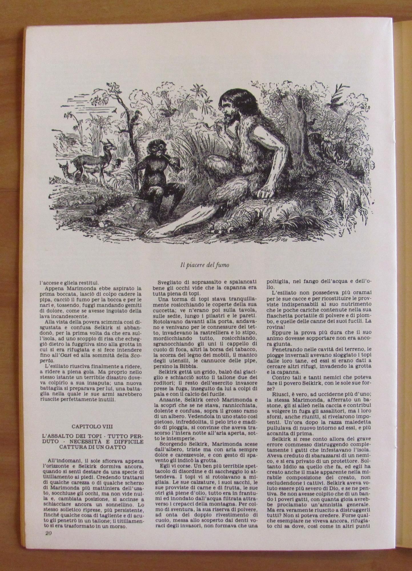 IL VERO ROBINSON - Anastatica dell'originale Ottocentesco - Xilografie